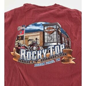 Harley Davidson Motorcycle T-shirt Rocky Top Pigeon Forge TN Mens XL USA Legend